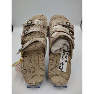 Orthaheel Women's Ashley Sandals Size 9 Brown & Natural Snake Pattern Adjustable